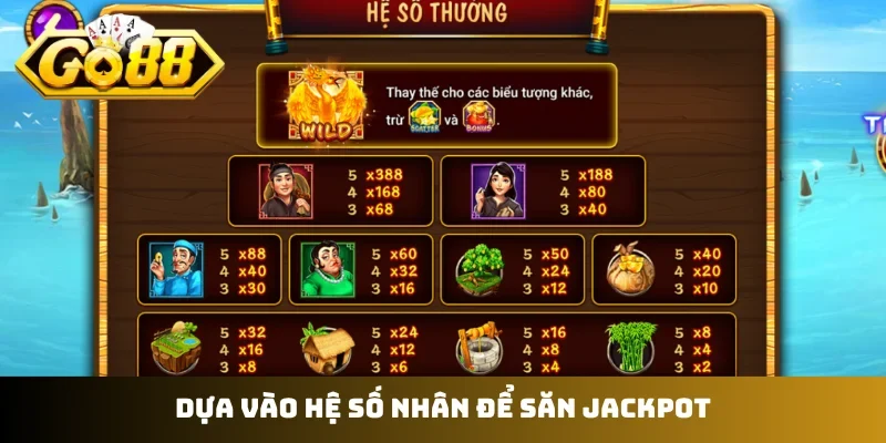 Dựa vào hệ số nhân để săn jackpot